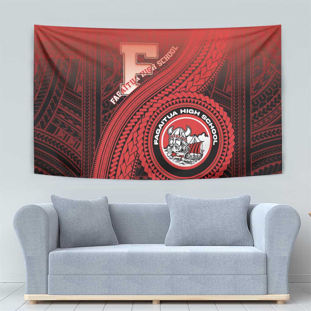 Fagaitua High School Tapestry Polynesian Tribal Pattern