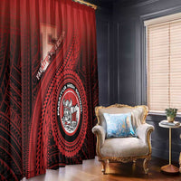 Fagaitua High School Window Curtain Polynesian Tribal Pattern