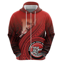 Personalized Fagaitua High School Zip Hoodie Polynesian Tribal Pattern