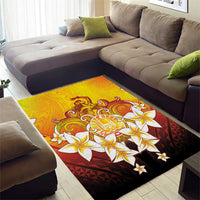 Tahiti Heiva Festival Area Rug Tahitian Vahine Plumeria Flowers
