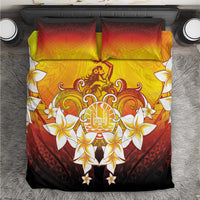 Tahiti Heiva Festival Bedding Set Tahitian Vahine Plumeria Flowers