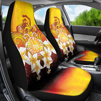 Tahiti Heiva Festival Car Seat Cover Tahitian Vahine Plumeria Flowers