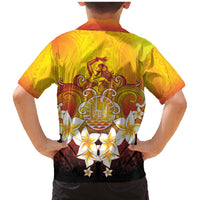 Tahiti Heiva Festival Family Matching Mermaid Dress and Hawaiian Shirt Tahitian Vahine Plumeria Flowers