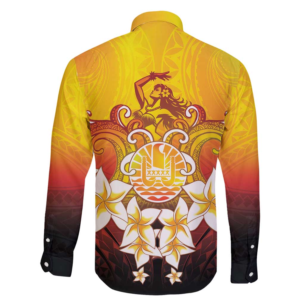 Tahiti Heiva Festival Family Matching Puletasi and Hawaiian Shirt Tahitian Vahine Plumeria Flowers