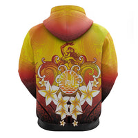 Tahiti Heiva Festival Hoodie Tahitian Vahine Plumeria Flowers
