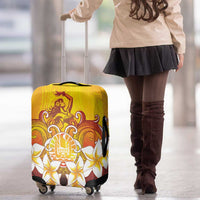Tahiti Heiva Festival Luggage Cover Tahitian Vahine Plumeria Flowers