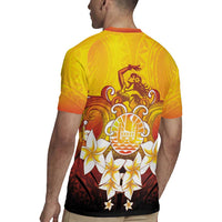Tahiti Heiva Festival Rugby Jersey Tahitian Vahine Plumeria Flowers