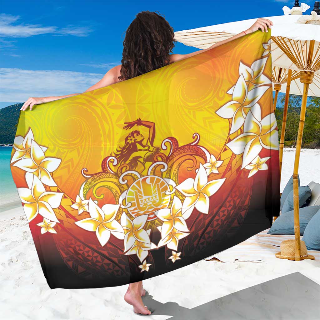 Tahiti Heiva Festival Sarong Tahitian Vahine Plumeria Flowers