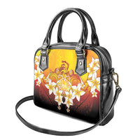 Tahiti Heiva Festival Shoulder Handbag Tahitian Vahine Plumeria Flowers