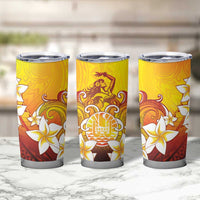 Tahiti Heiva Festival Tumbler Cup Tahitian Vahine Plumeria Flowers