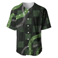 Hawaiian Quilt Baseball Jersey Pele Hair Hinahina Lei Black Version