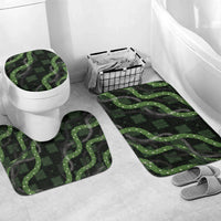 Hawaiian Quilt Bathroom Set Pele Hair Hinahina Lei Black Version