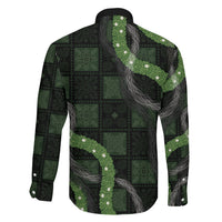 Hawaiian Quilt Family Matching Summer Maxi Dress and Hawaiian Shirt Pele Hair Hinahina Lei Black Version