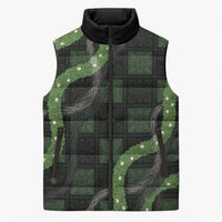 Hawaiian Quilt Sleeveless Puffer Jacket Pele Hair Hinahina Lei Black Version LT05 Unisex Black - Polynesian Pride