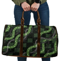 Hawaiian Quilt Travel Bag Pele Hair Hinahina Lei Black Version