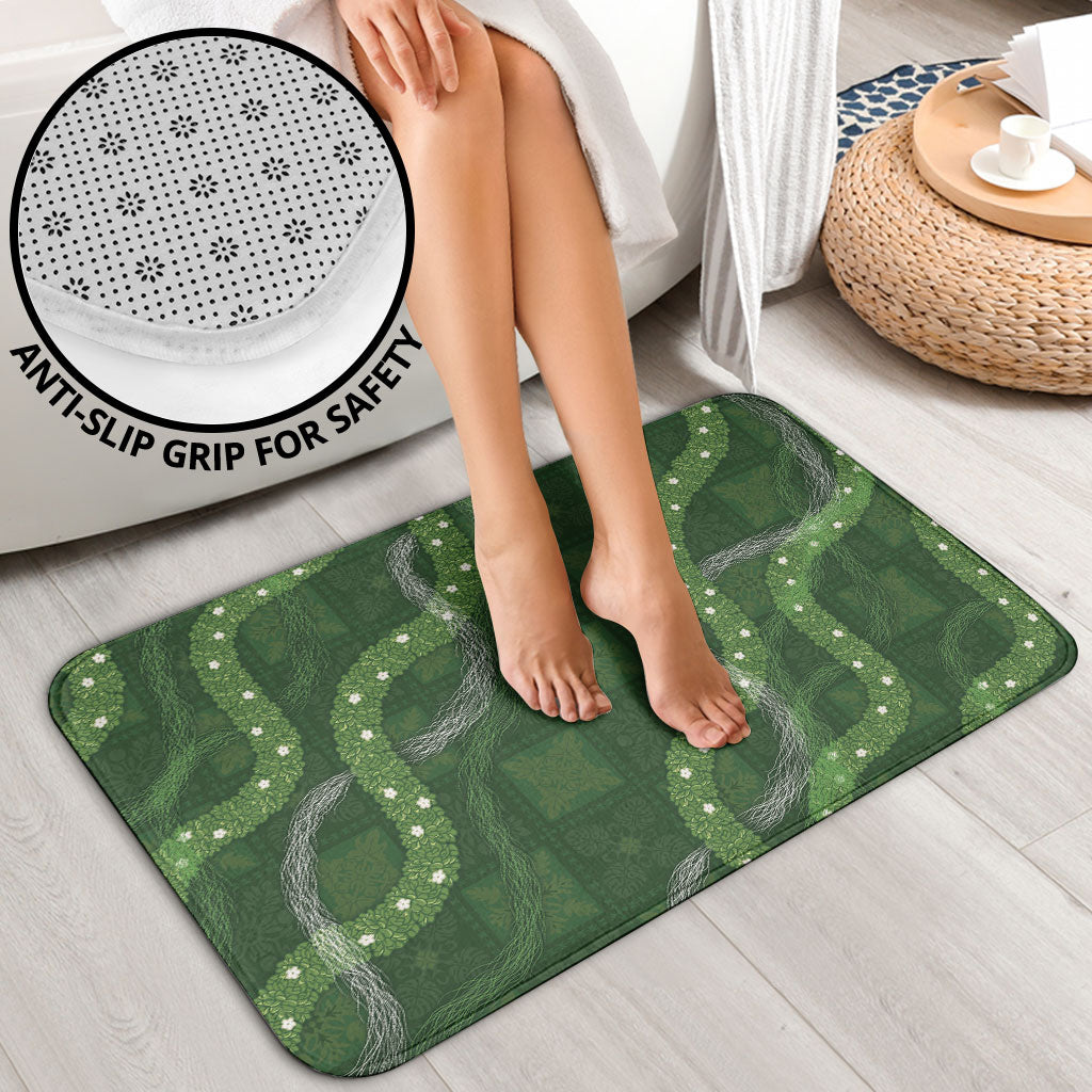 Hawaiian Quilt Bathroom Set Pele Hair Hinahina Lei Green Version LT05 - Polynesian Pride