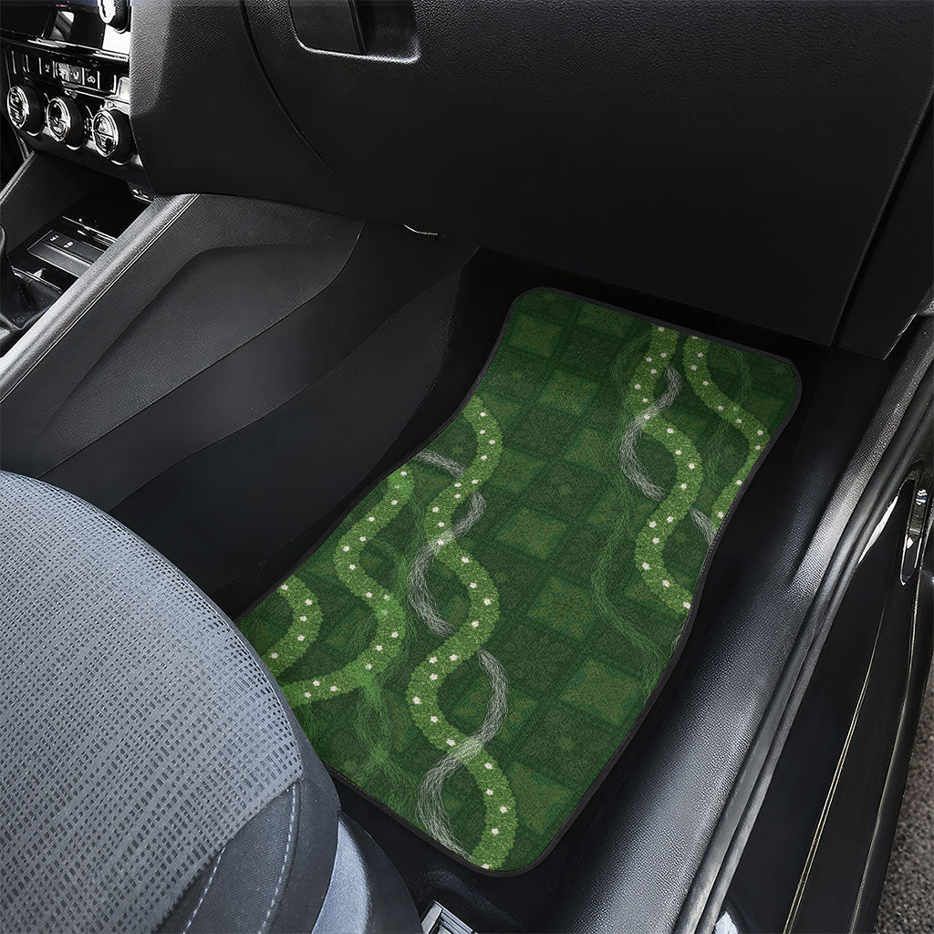 Hawaiian Quilt Car Mats Pele Hair Hinahina Lei Green Version LT05 - Polynesian Pride