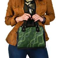 Hawaiian Quilt Shoulder Handbag Pele Hair Hinahina Lei Green Version LT05 - Polynesian Pride