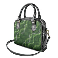 Hawaiian Quilt Shoulder Handbag Pele Hair Hinahina Lei Green Version LT05 - Polynesian Pride
