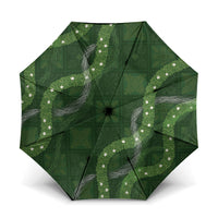 Hawaiian Quilt Umbrella Pele Hair Hinahina Lei Green Version LT05 One Size Folded 11.42 inch Opened Diameter 37.4 inch Green - Polynesian Pride