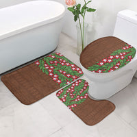 Tonga Language Week Bathroom Set Heilala Floral Brown LT05 - Polynesian Pride