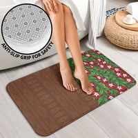 Tonga Language Week Bathroom Set Heilala Floral Brown LT05 - Polynesian Pride