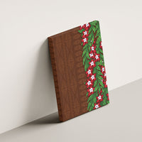 Tonga Language Week Canvas Wall Art Heilala Floral Brown LT05 - Polynesian Pride