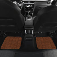 Tonga Language Week Car Mats Heilala Floral Brown LT05 Set 2pcs - Back Brown - Polynesian Pride