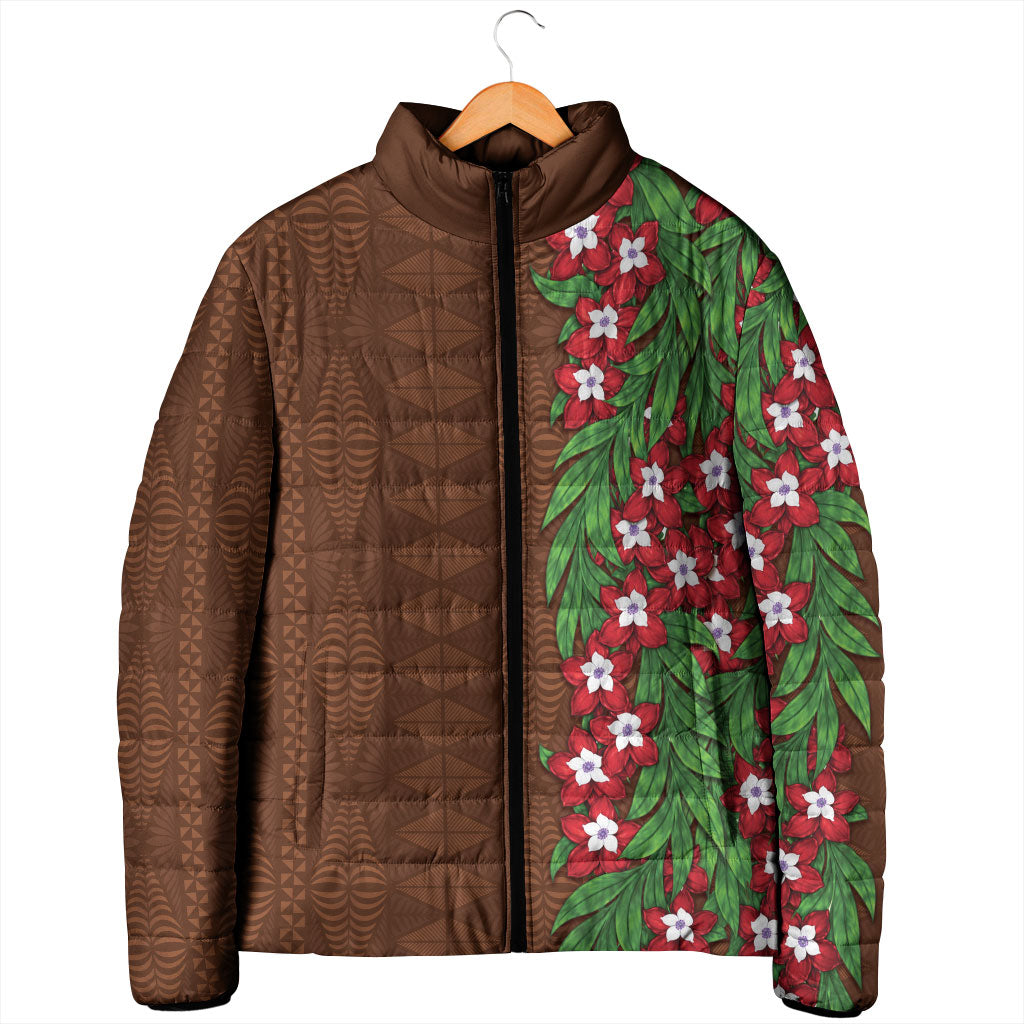 Tonga Language Week Padded Jacket Heilala Floral Brown