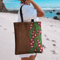 Tonga Language Week Tote Bag Heilala Floral Brown