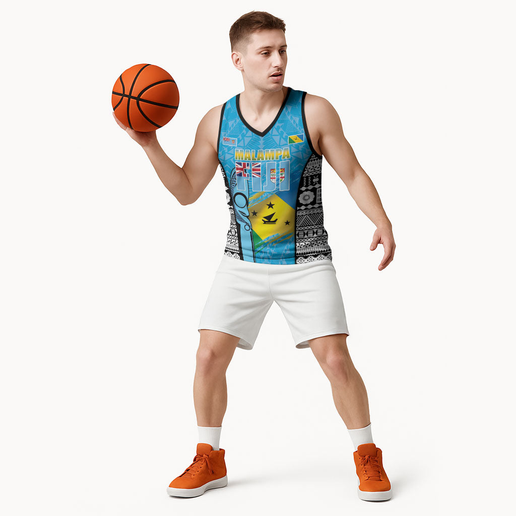 Personalised Malampa Fiji Day 2026 Basketball Jersey Unique Style LT05 - Polynesian Pride