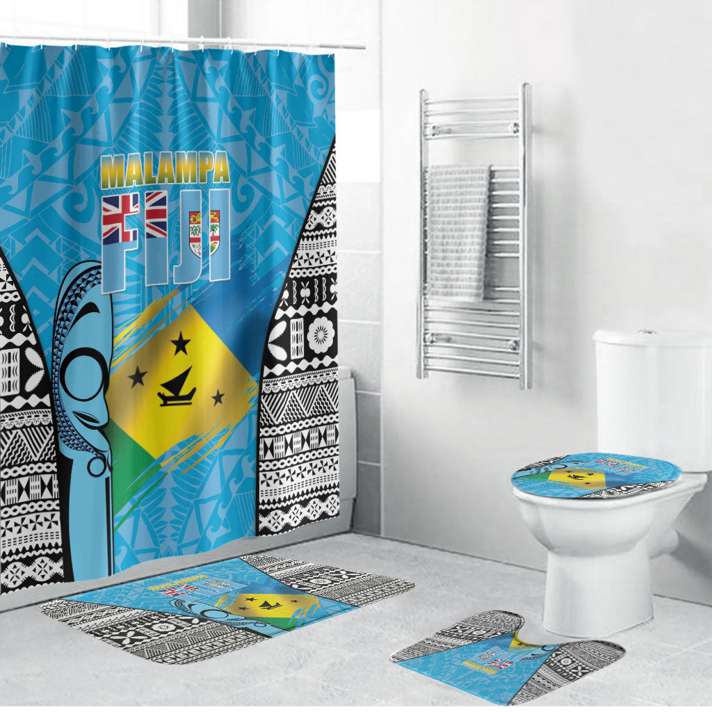 Malampa Fiji Day 2026 Bathroom Set Unique Style LT05 Bathroom Set (4 pcs) Blue - Polynesian Pride