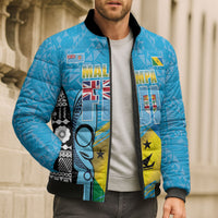 Personalised Malampa Fiji Day 2026 Bomber Puffer Jacket Unique Style LT05 - Polynesian Pride