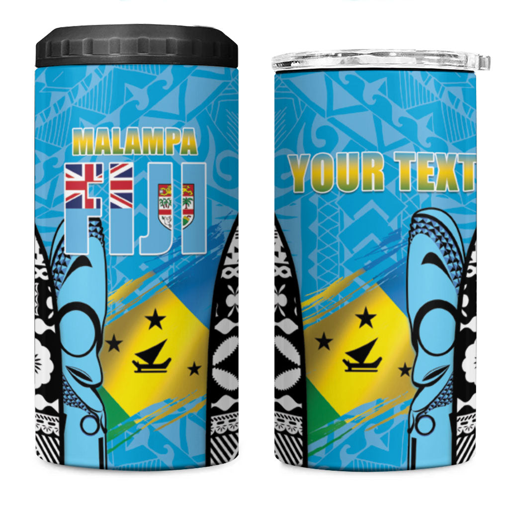 Personalised Malampa Fiji Day 2026 4 in 1 Can Cooler Tumbler Unique Style LT05 One Size: 16 oz Blue - Polynesian Pride