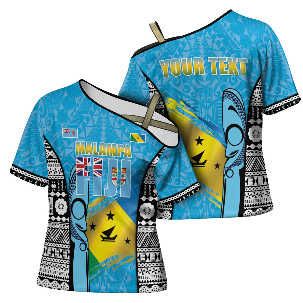 Personalised Malampa Fiji Day 2026 Cross Shoulder Shirt Unique Style LT05 - Polynesian Pride