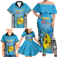 Personalised Malampa Fiji Day 2026 Family Matching Off Shoulder Maxi Dress and Hawaiian Shirt Unique Style LT05 - Polynesian Pride