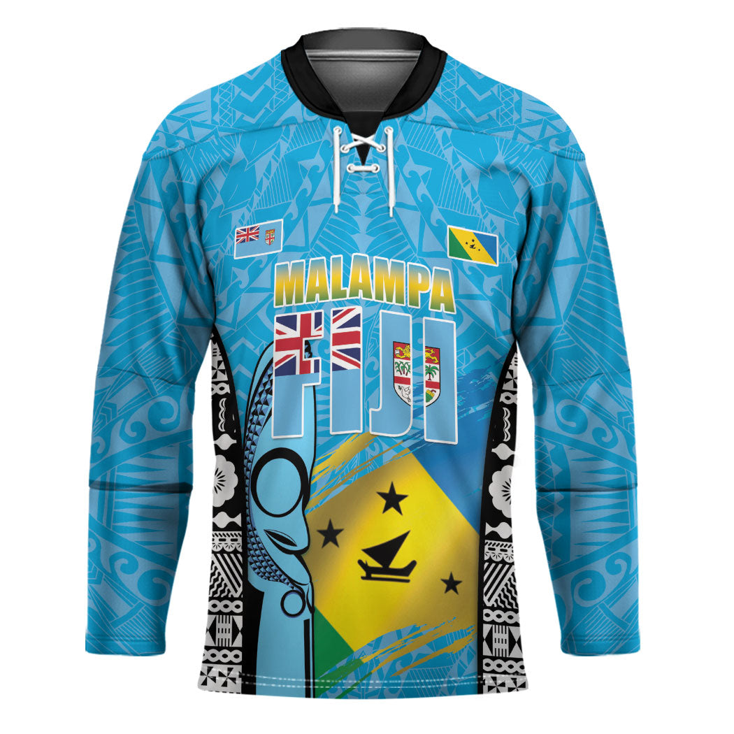 Personalised Malampa Fiji Day 2026 Hockey Jersey Unique Style LT05 Unisex Blue - Polynesian Pride
