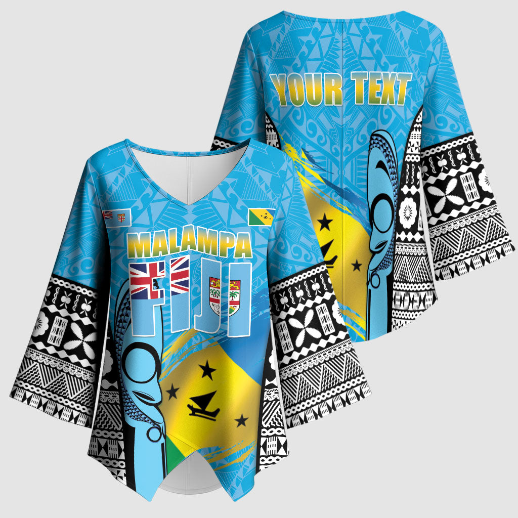 Personalised Malampa Fiji Day 2026 Kimono Sleeve Blouse Unique Style LT05 - Polynesian Pride