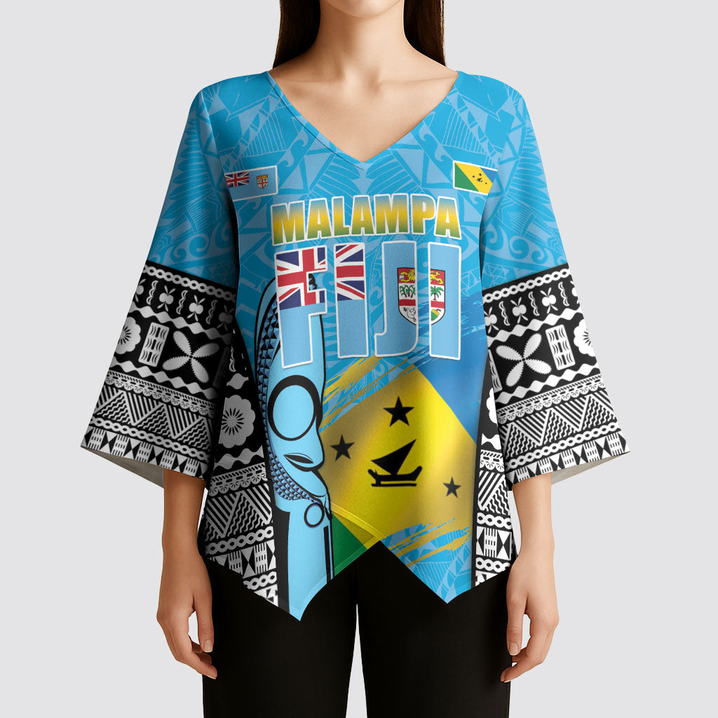 Personalised Malampa Fiji Day 2026 Kimono Sleeve Blouse Unique Style LT05 - Polynesian Pride