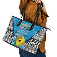 Malampa Fiji Day 2026 Leather Tote Bag Unique Style LT05 - Polynesian Pride