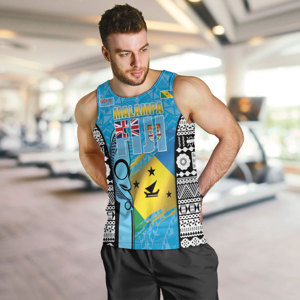 Personalised Malampa Fiji Day 2026 Men Tank Top Unique Style LT05 Blue - Polynesian Pride