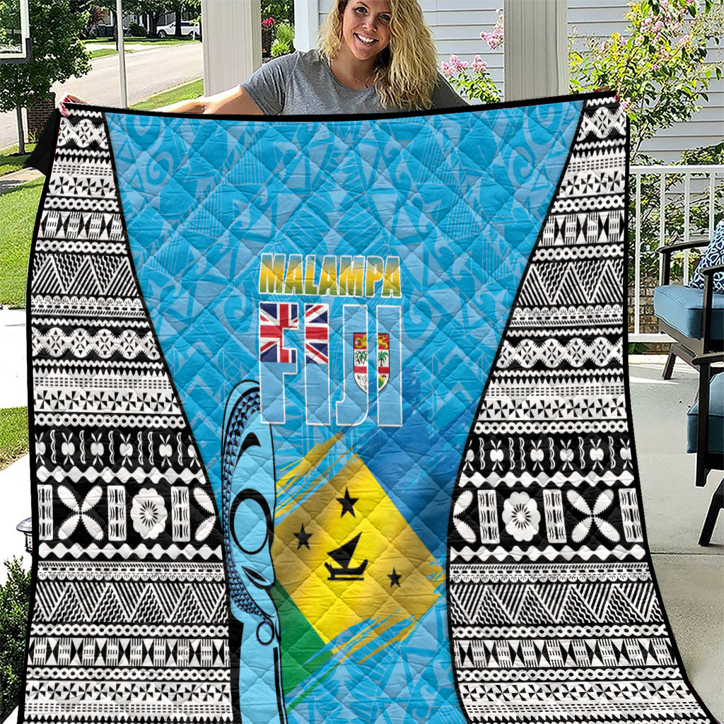 Malampa Fiji Day 2026 Quilt Unique Style LT05 Blue - Polynesian Pride