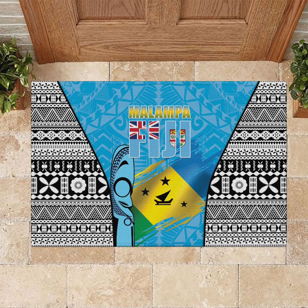 Malampa Fiji Day 2026 Rubber Doormat Unique Style LT05 Blue - Polynesian Pride