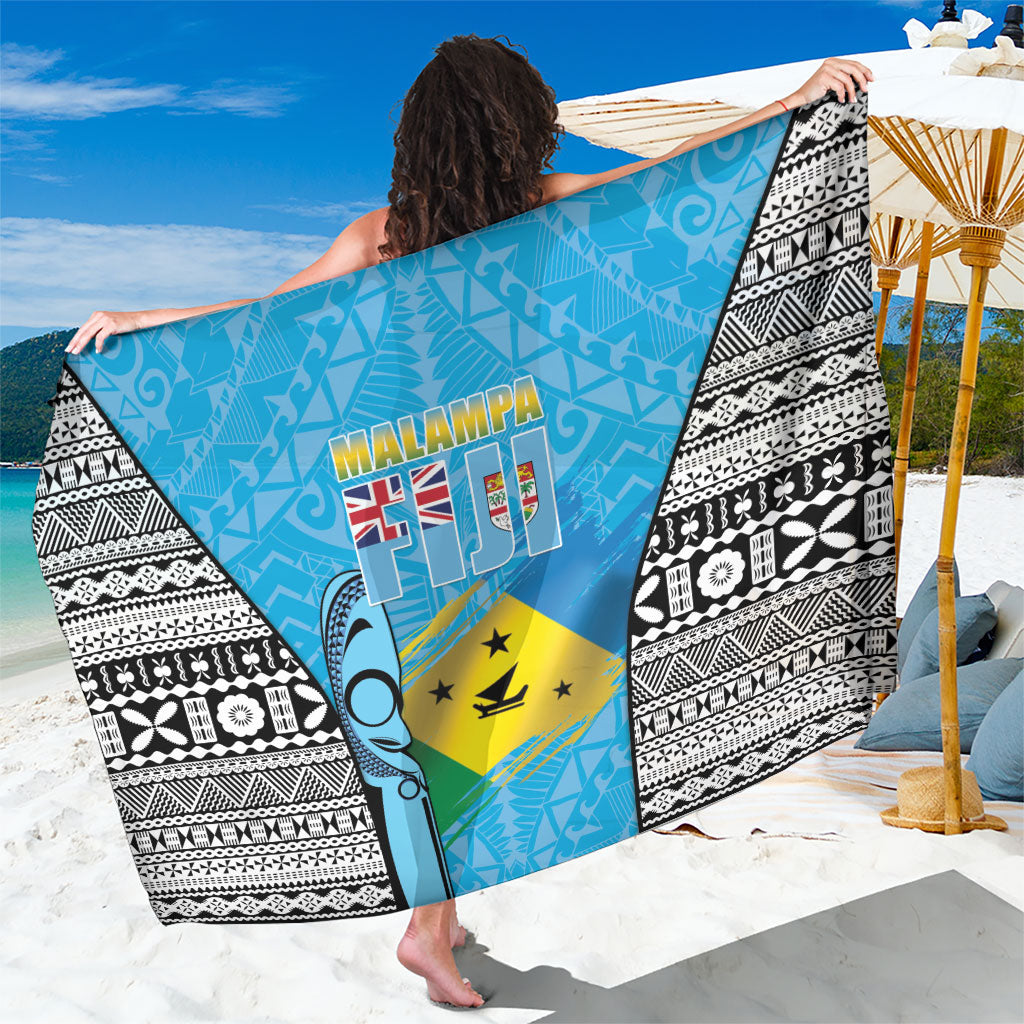 Malampa Fiji Day 2026 Sarong Unique Style LT05 One Size 44 x 66 inches Blue - Polynesian Pride