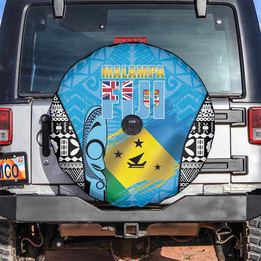 Malampa Fiji Day 2026 Spare Tire Cover Unique Style LT05 Blue - Polynesian Pride