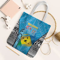 Malampa Fiji Day 2026 Tote Bag Unique Style LT05 White Strap One Size Blue - Polynesian Pride