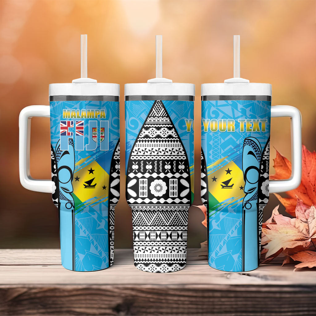 Personalised Malampa Fiji Day 2026 Tumbler With Handle Unique Style LT05 - Polynesian Pride