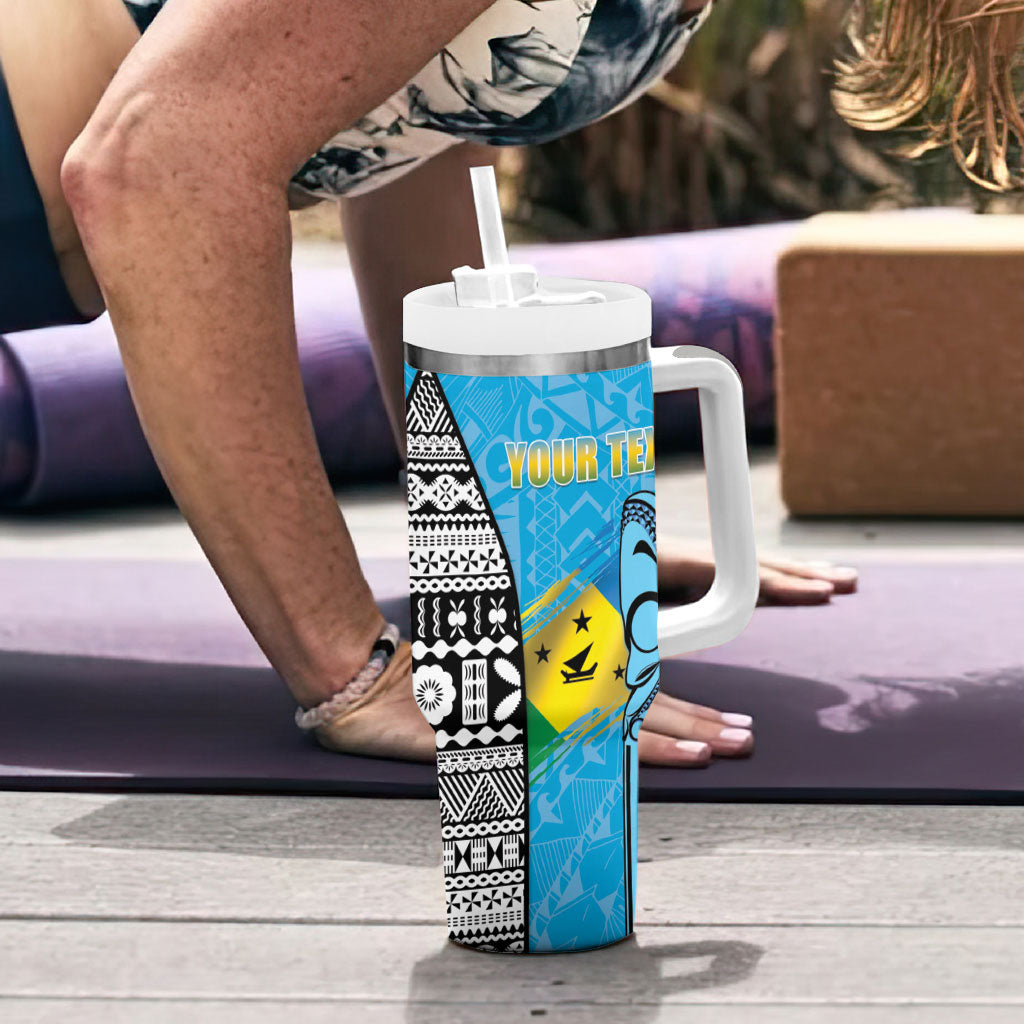 Personalised Malampa Fiji Day 2026 Tumbler With Handle Unique Style LT05 - Polynesian Pride