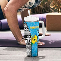 Personalised Malampa Fiji Day 2026 Tumbler With Handle Unique Style LT05 - Polynesian Pride
