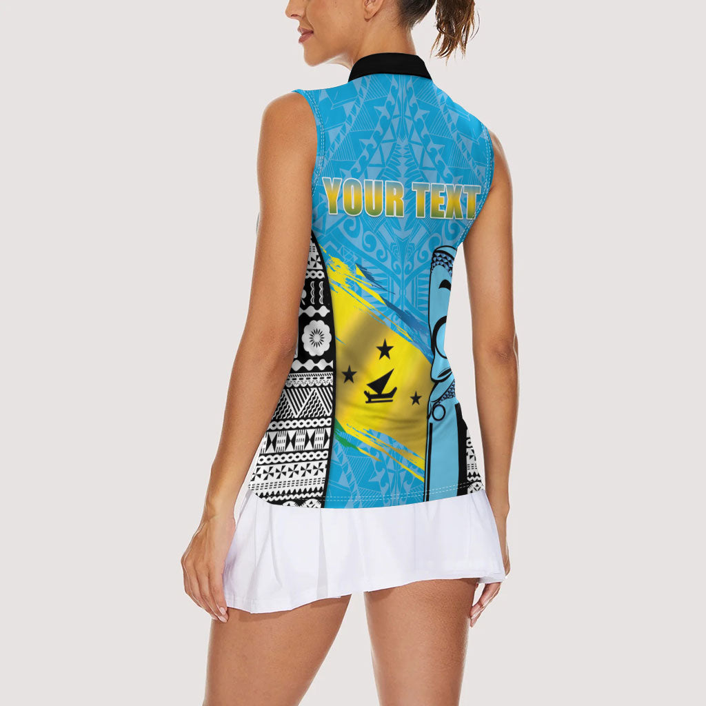 Personalised Malampa Fiji Day 2026 Women Sleeveless Polo Shirt Unique Style LT05 - Polynesian Pride